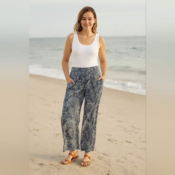 JOIE FLORAL WIDE LEG PANTS XL - Picture 8 of 8